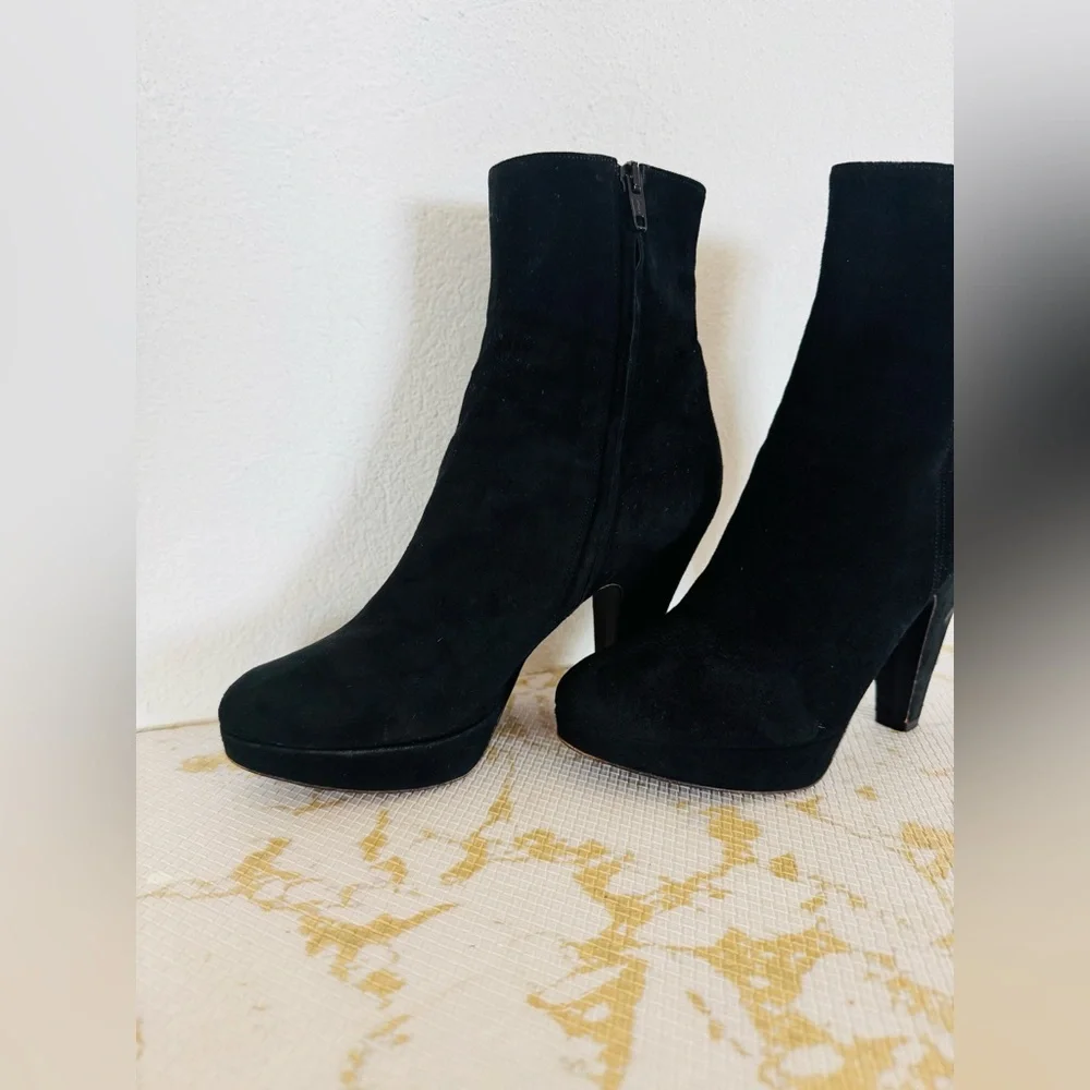 🔥🔥FINAL CLEARENCE🔥🔥 L’AUTRE CHOSE Black Suede Leather Women’s Bootie - Picture 2 of 9